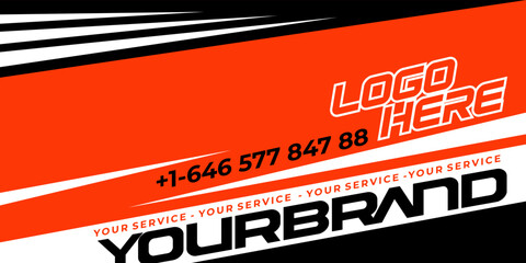 Van Wrap delivery design. Ready print wrap design for Van. easy editable