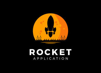 Booster Logo, Rocket advance logo designs template.