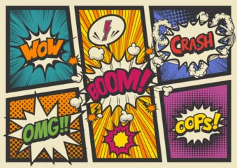 Retro-Pop-Art-Comic-Magazin, Sprechblase, Ballon, Box-Nachricht © Tkz26 Graphics