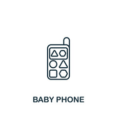 Baby Phone icon. Monochrome simple Baby icon for templates, web design and infographics