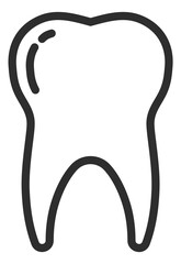 Tooth line icon. Molar sign. Dental clinic logo