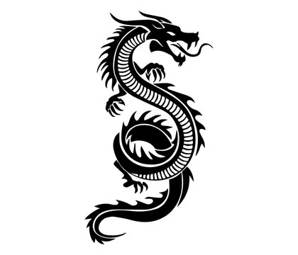 dragon tattoo idea graphic vector svg