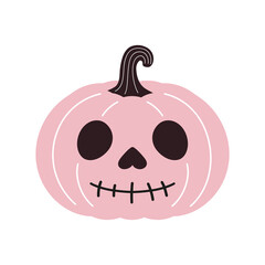 halloween cute pumpkin isolated on white background