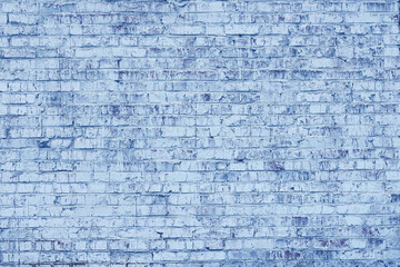 Brick wall with unusual blue bricks made of whole blue bricks