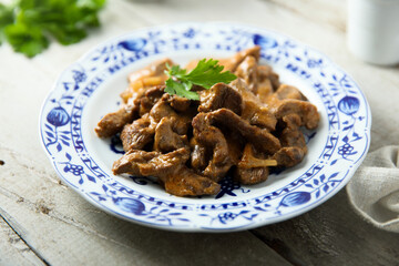 Traditional homemade beef ragout or goulash