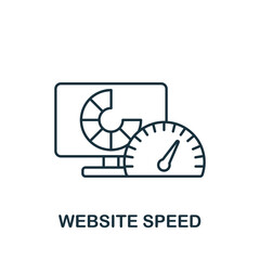 Website Speed icon. Monochrome simple Web Design icon for templates, web design and infographics