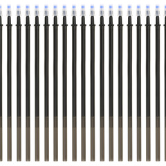 Black refills for gel pens. Gel pen ink. Stationery.