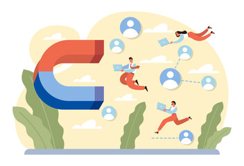 Networking concept. Employees collaboration, establishment of partnership