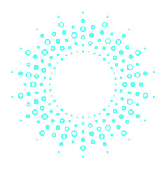 Dotted radial rays. Star light symbol. Sunburst