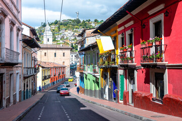 Fototapeta na wymiar views of quito old town, ecuador