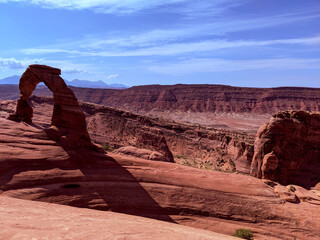Delicate arch in desert