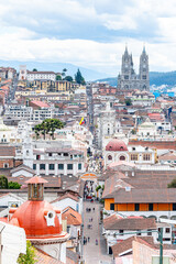 Obraz premium views of quito old town, ecuador
