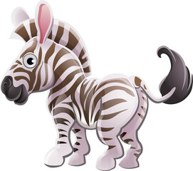Zebra Animal Cartoon Character
