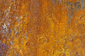 Rust metal background. Rusty texture old iron steel surface plate. Grunge, aged, corrosion material backdrop. 