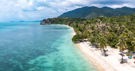 Fototapeta premium Aerial view of Leela Beach in koh Phangan, Thailand