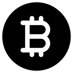 Bitcoin glyph icon