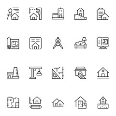 Outline icons for Architecture