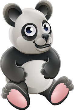 Cartoon Cute Panda Bear Animal