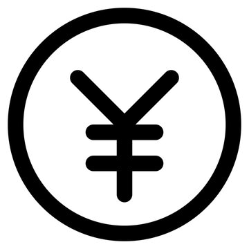 recommend clip art: Yen line icon