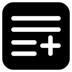 Obraz premium Add List glyph icon