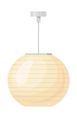 Fototapeta na wymiar Cartoon ceiling lamp. Pendant light, Kitchen illuminator, flat vector illustration