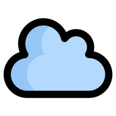 Cloud line color icon