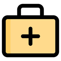 First Aid Kit line color icon