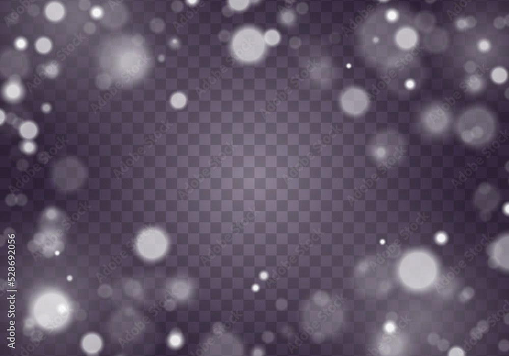 Aufkleber shining bokeh isolated on transparent background. glow light effect. the dust sparks and stars shine
