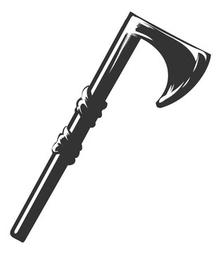 Tomahawk icon. Hand drawn native american axe