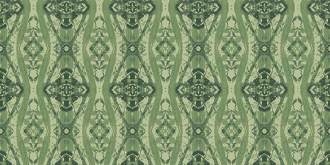 Seamless green lace ornament. Vector graphics. Texture for fabric and wallpaper