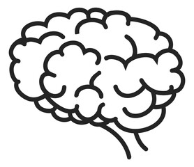 Human brain icon. Mind symbol. Intellect sign
