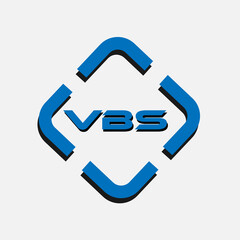 Obraz premium VBS letter logo design on background VBS creative initials letter logo concept. VBS letter design