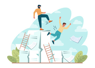 Competitors concept. Business or interpersonal competition. Rivalry