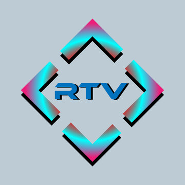 RTV letter logo design on background RTV creative initials letter logo concept. RTV  letter design