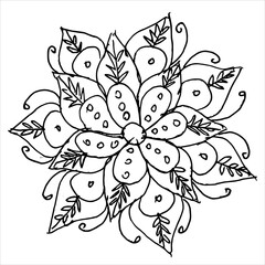 black and white flower