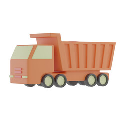 3D Dump Truck Illustration 