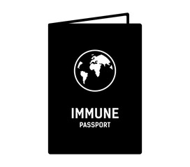 Vaccine passport icon. vaccination certificate against covid-19.