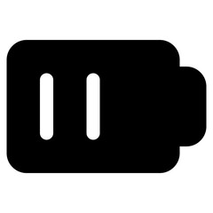 Half Battery glyph icon