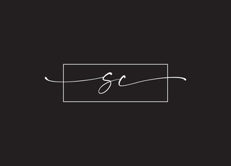 SC Abstract Letters Logo Monogram logo design
 - obrazy, fototapety, plakaty
