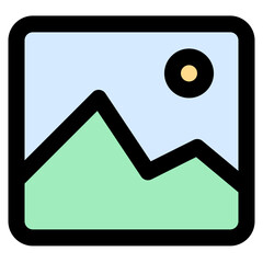 Picture line color icon