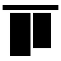Align Top glyph icon