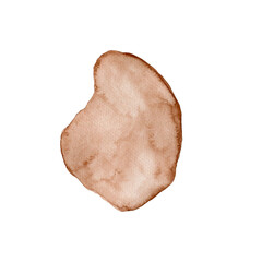Watercolor abstract blot isolated on white background.