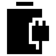 battery charge glyph icon