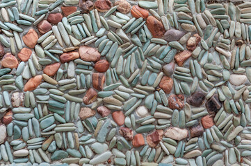 Traditional Balinese outdoor wall architectural decoration.