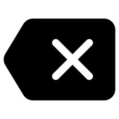 Obraz premium delete glyph icon