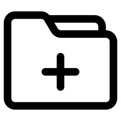 Fototapeta premium add folder line icon
