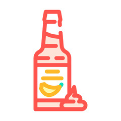 spicy garlic sauce color icon vector. spicy garlic sauce sign. isolated symbol illustration