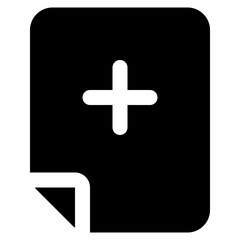 Fototapeta premium Add File glyph icon