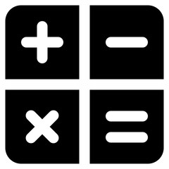 Obraz premium Calculator glyph icon