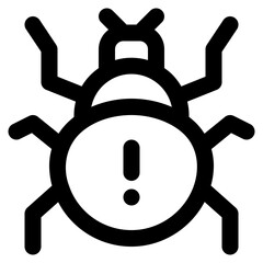 Bug line icon